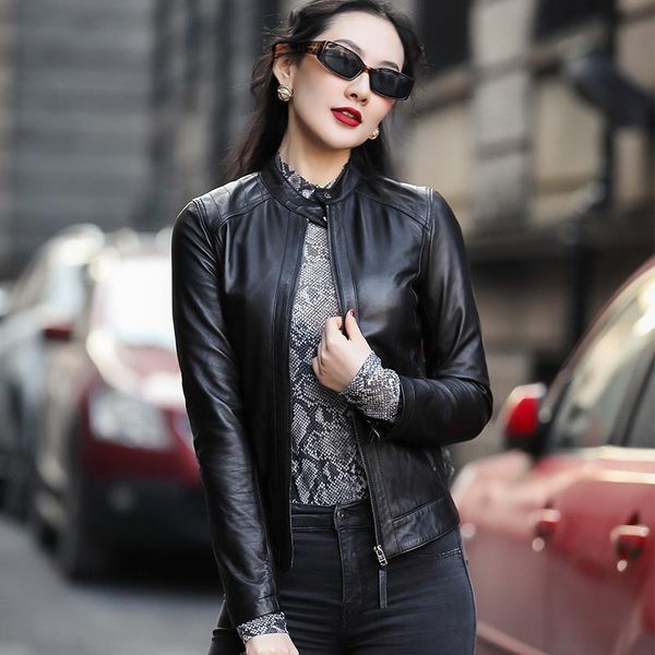 women's leather & faux 2021 jacket women sheepskin genuine short slim motorcycle real chaqueta mujer ot1979 yy629, Black
women's leather & faux 2021 jacket women sheepskin genuine short slim motorcycle real chaqueta mujer ot1979 yy629, Black