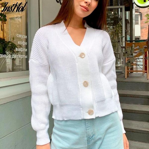 women's knits & tees women autumn knit sweater cardigan 2021 female casual long sleeve single breasted coat femme winter solid warm out, White
women's knits & tees women autumn knit sweater cardigan 2021 female casual long sleeve single breasted coat femme winter solid warm out, White
