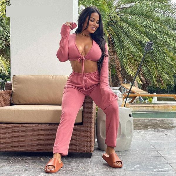 women's two piece pants women set solid full falre sleeve v-neck lace up crop stretchy pencil 2 sets tracksuits autumn oufits, White
women's two piece pants women set solid full falre sleeve v-neck lace up crop stretchy pencil 2 sets tracksuits autumn oufits, White