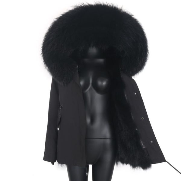 women's fur & faux 2021 women short parka real coat natural collar thick warm fashion female winter jacket removable streewear, Black
women's fur & faux 2021 women short parka real coat natural collar thick warm fashion female winter jacket removable streewear, Black