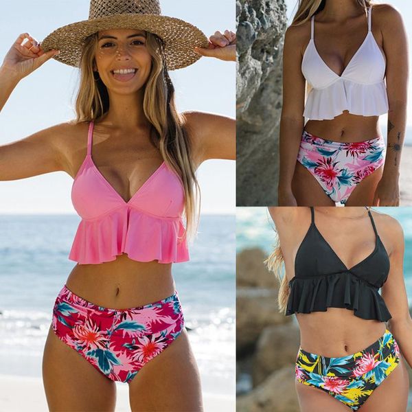 women's swimwear 2021 fashion princess pink bikini swimsuit, White;black
women's swimwear 2021 fashion princess pink bikini swimsuit, White;black