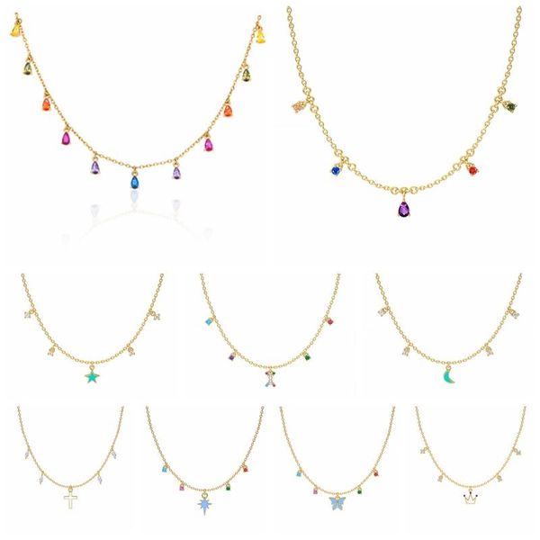 chains mc colorful zircon necklace women original 925 sterling silver chain choker with cross leaf crown butterfly star pendant
chains mc colorful zircon necklace women original 925 sterling silver chain choker with cross leaf crown butterfly star pendant