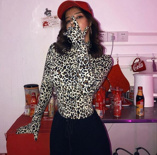 women's jumpsuits & rompers high collar long sleeve leopard glove jumpsuit, Black;white
women's jumpsuits & rompers high collar long sleeve leopard glove jumpsuit, Black;white