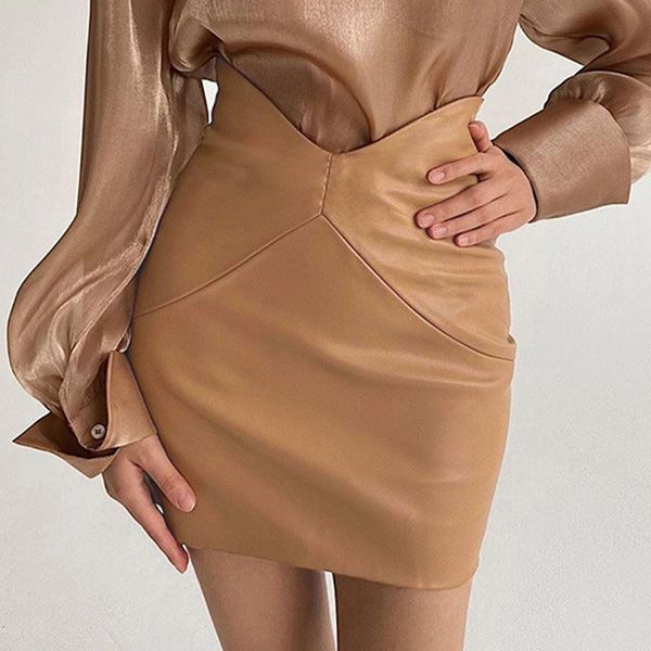 2021 new pu women solid color mini skirts slim fit streetwear female faux leather chic club party daily skirt dzgz, Black
2021 new pu women solid color mini skirts slim fit streetwear female faux leather chic club party daily skirt dzgz, Black