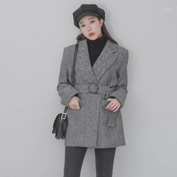 women's wool & blends kmetram 2021 autumn winter jacket women woolen coat female korean plaid jackets long blazer overcoat chaqueta muj, Black
women's wool & blends kmetram 2021 autumn winter jacket women woolen coat female korean plaid jackets long blazer overcoat chaqueta muj, Black