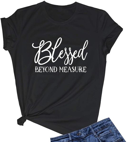 women's t-shirt 2021 t shirt women summer tee lookface blessed beyong measure gprahic funny cute shirts(gift ideas), White
women's t-shirt 2021 t shirt women summer tee lookface blessed beyong measure gprahic funny cute shirts(gift ideas), White