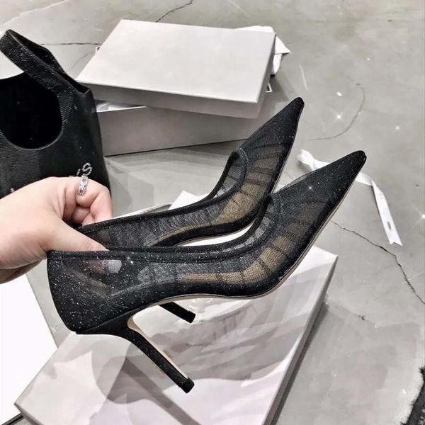 dress shoes fashion woman heels slim thin heel mesh shallow mouth women's lace wedding party, Black
dress shoes fashion woman heels slim thin heel mesh shallow mouth women's lace wedding party, Black
