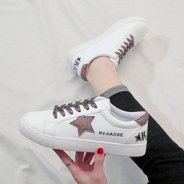 dress shoes white woman pu leather casual shining star embroidery sneakers comfortable thick tenis slippers female, Black
dress shoes white woman pu leather casual shining star embroidery sneakers comfortable thick tenis slippers female, Black