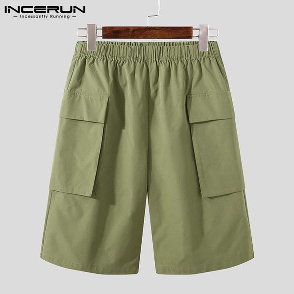 men's shorts incerun men elastic waist 2021 solid color pockets wide leg cargo streetwear summer baggy casual bottoms s-5xl, White;black
men's shorts incerun men elastic waist 2021 solid color pockets wide leg cargo streetwear summer baggy casual bottoms s-5xl, White;black