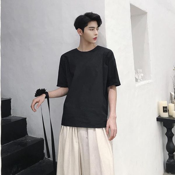 men's t-shirts off-the-shoulder sleeve cut solid color t short round neck summer alternative loose t-shirt fashion brand min, White;black
men's t-shirts off-the-shoulder sleeve cut solid color t short round neck summer alternative loose t-shirt fashion brand min, White;black