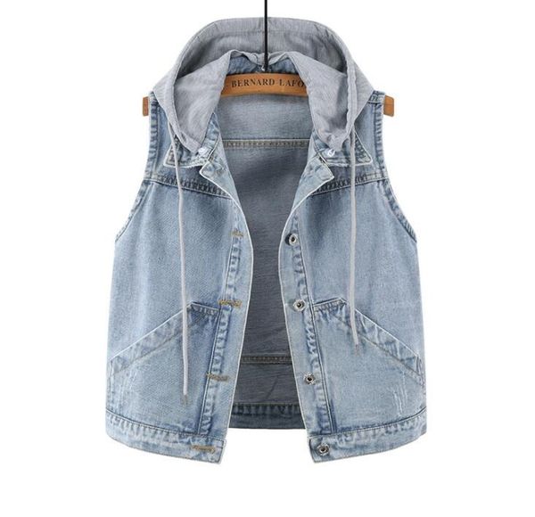 women's vests plus size spring summer sleeveless short casual denim vest 3xl 5xl large slim mom jeans jackets all match hooded, Black;white
women's vests plus size spring summer sleeveless short casual denim vest 3xl 5xl large slim mom jeans jackets all match hooded, Black;white