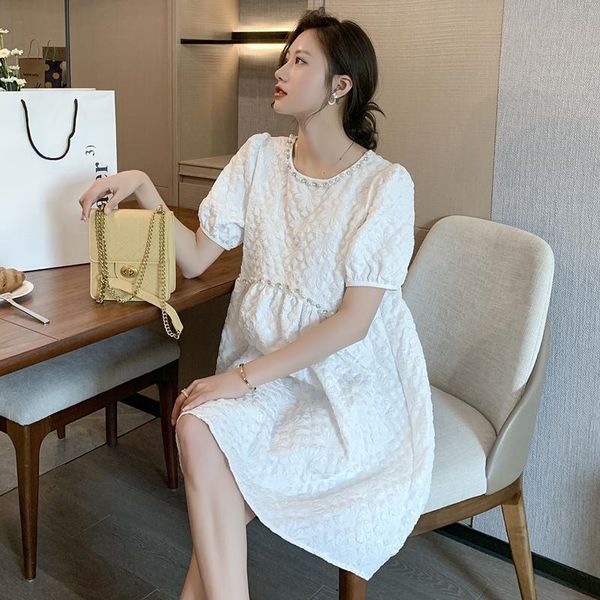 maternity dresses 963# clothes summer short sleeves a line dress o neck loose stylish pregnant women pregnancy, White
maternity dresses 963# clothes summer short sleeves a line dress o neck loose stylish pregnant women pregnancy, White