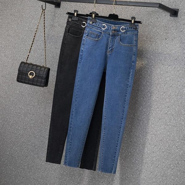 women's jeans skinny pants womens stretch black high-waist elastic-waist plus-size casual pencil-pants pockets denim trousers, Blue
women's jeans skinny pants womens stretch black high-waist elastic-waist plus-size casual pencil-pants pockets denim trousers, Blue