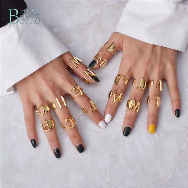 cluster rings boako letter women men a-z alphabet initial ring gold color open adjustable lovers friends gifts jewelry b40, Golden;silver
cluster rings boako letter women men a-z alphabet initial ring gold color open adjustable lovers friends gifts jewelry b40, Golden;silver
