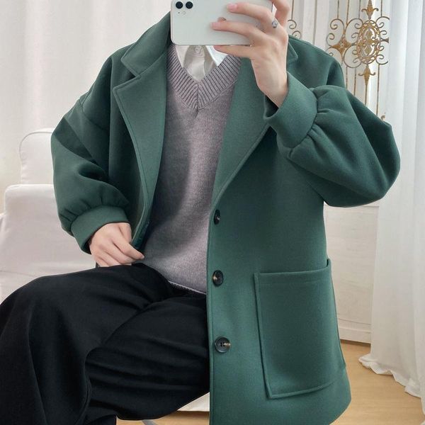 men's jackets neploha 2021 autumn winter casual mid-length jacket vantage solid woolen coats hong kong style loose male coat fashion, Black;brown
men's jackets neploha 2021 autumn winter casual mid-length jacket vantage solid woolen coats hong kong style loose male coat fashion, Black;brown