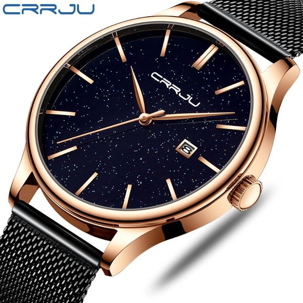 wristwatches crrju quartz watches for men comfortable stainless steel mesh band watch casual business wristwatch with date montre homme, Slivery;brown
wristwatches crrju quartz watches for men comfortable stainless steel mesh band watch casual business wristwatch with date montre homme, Slivery;brown