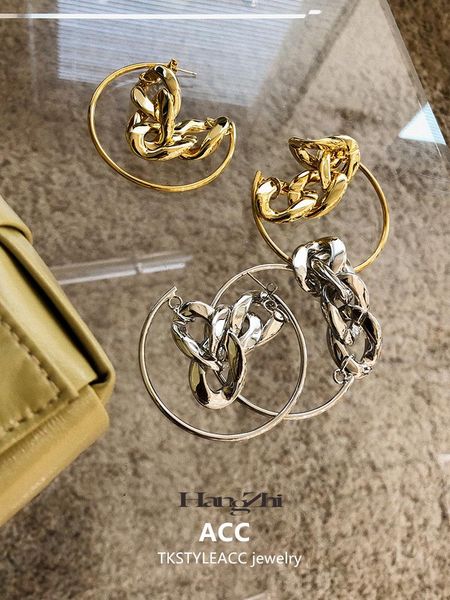 hangzhi 20ss tkstyleacc s925 retro trend simple metal big earring chain design sense hoop earrings for women girls party jewelry, Golden;silver
hangzhi 20ss tkstyleacc s925 retro trend simple metal big earring chain design sense hoop earrings for women girls party jewelry, Golden;silver