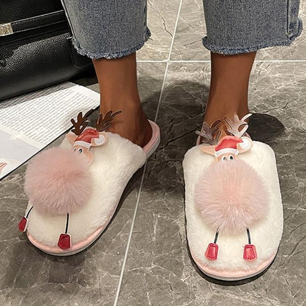 slippers christmas elk plush home women's casual winter warm shoes breathable outdoor slip on deer zapatos mujer, Black
slippers christmas elk plush home women's casual winter warm shoes breathable outdoor slip on deer zapatos mujer, Black