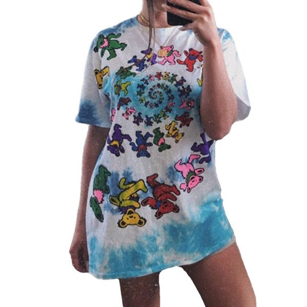 tie-dye sun t-shirt boho o neck printed pullover women's oversize t-shirt vestido camiseta de tie dye c0220, White
tie-dye sun t-shirt boho o neck printed pullover women's oversize t-shirt vestido camiseta de tie dye c0220, White