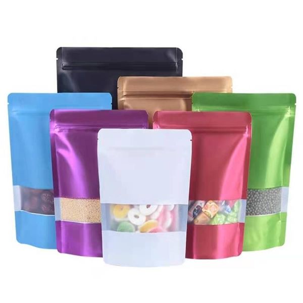 storage bags 100pcs/lot stand up 9x13cm(3.54"x5.12") frosted aluminum foil with window pouches waterproof zipper bag
storage bags 100pcs/lot stand up 9x13cm(3.54"x5.12") frosted aluminum foil with window pouches waterproof zipper bag