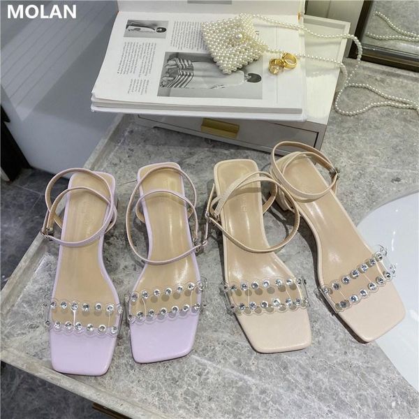 dress shoes molan 2021 summer korean fashion brand designer bling rhinestone buckle strap 3cm square heels lady sandals, Black
dress shoes molan 2021 summer korean fashion brand designer bling rhinestone buckle strap 3cm square heels lady sandals, Black