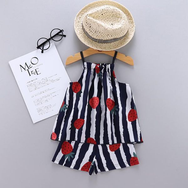 clothing sets summer pajamas children toddler baby girls strawberry suspender + shorts sleepwear outfits girl clothes set, White
clothing sets summer pajamas children toddler baby girls strawberry suspender + shorts sleepwear outfits girl clothes set, White