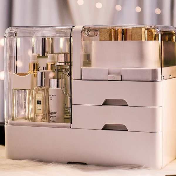 storage boxes & bins plastic cosmetic box drawer makeup organizer lipstick jewelry bedroom organizador de maquillaje room ef60cs 
storage boxes & bins plastic cosmetic box drawer makeup organizer lipstick jewelry bedroom organizador de maquillaje room ef60cs