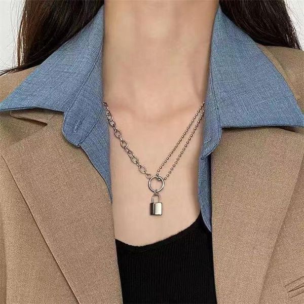 pendant necklaces punk chain with lock necklace for women men padlock statement gothic cool collier femme fashion jewelry, Silver
pendant necklaces punk chain with lock necklace for women men padlock statement gothic cool collier femme fashion jewelry, Silver