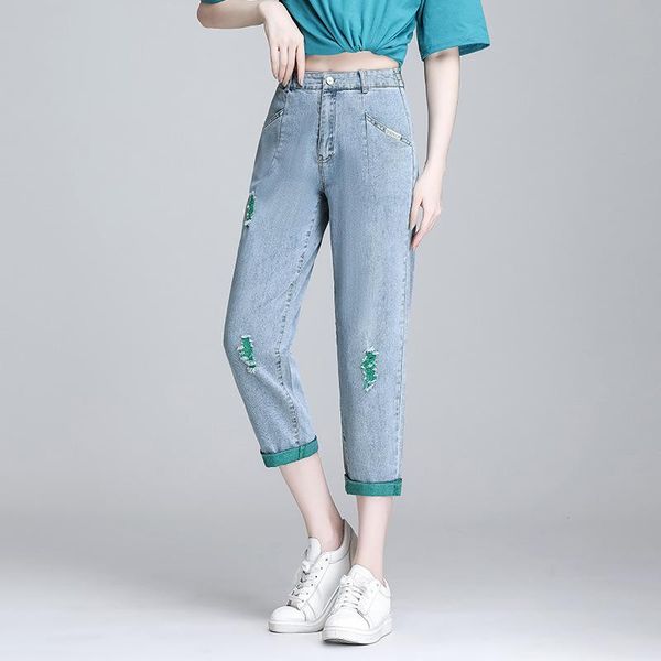 women's jeans women high waist ripped 2021 summer cotton loose holes patches ankle length harem pants female denim trousers streetwear, Blue
women's jeans women high waist ripped 2021 summer cotton loose holes patches ankle length harem pants female denim trousers streetwear, Blue