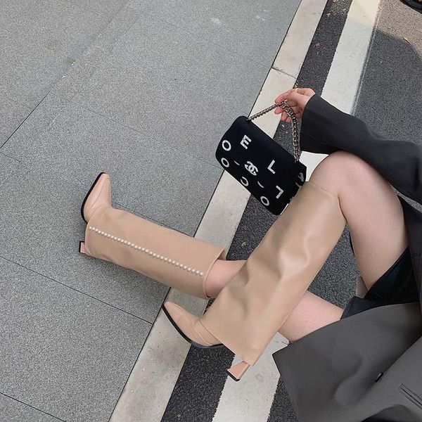 boots patent leather women knee high pointed toe solid color black/green/beige winter botas thick heels pumps fashion
boots patent leather women knee high pointed toe solid color black/green/beige winter botas thick heels pumps fashion