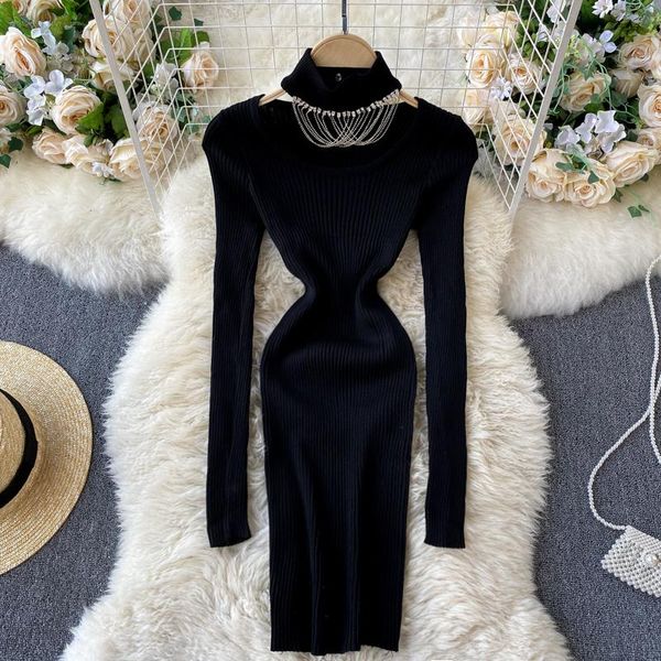 singreiny women design knitted short dress fashion retro elastic slim pencil dress autumn winter warm bodycon mini sweater, Black;gray
singreiny women design knitted short dress fashion retro elastic slim pencil dress autumn winter warm bodycon mini sweater, Black;gray