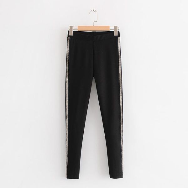 women's pants & capris asds beading diamond black pencil side striped elastic waist slim fit ladies casual chic trousers pantalones tl-, Black;white
women's pants & capris asds beading diamond black pencil side striped elastic waist slim fit ladies casual chic trousers pantalones tl-, Black;white