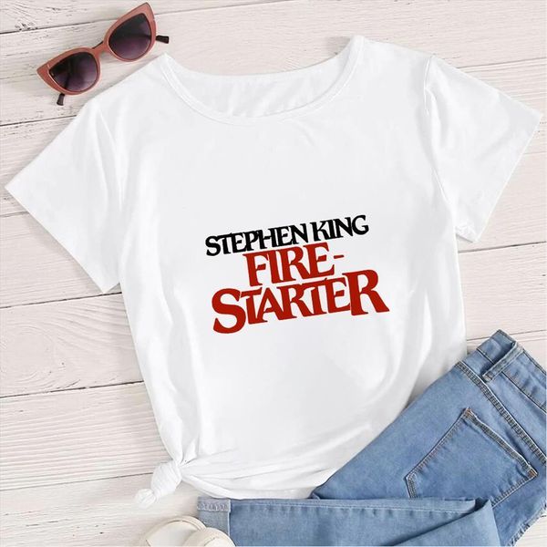 casual woman sterphen king mens t shirts fire starter letter printed tee girls crop can do anything short sleeve trendy, White;black
casual woman sterphen king mens t shirts fire starter letter printed tee girls crop can do anything short sleeve trendy, White;black