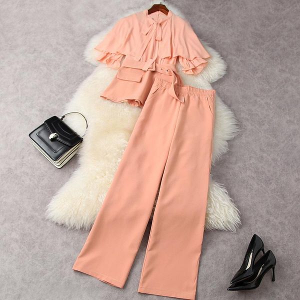 women's two piece pants pant suits women 2021 spring summer chiffon cape + petal sleeve elastic waist wide leg trousers orange 3 set fe, White
women's two piece pants pant suits women 2021 spring summer chiffon cape + petal sleeve elastic waist wide leg trousers orange 3 set fe, White