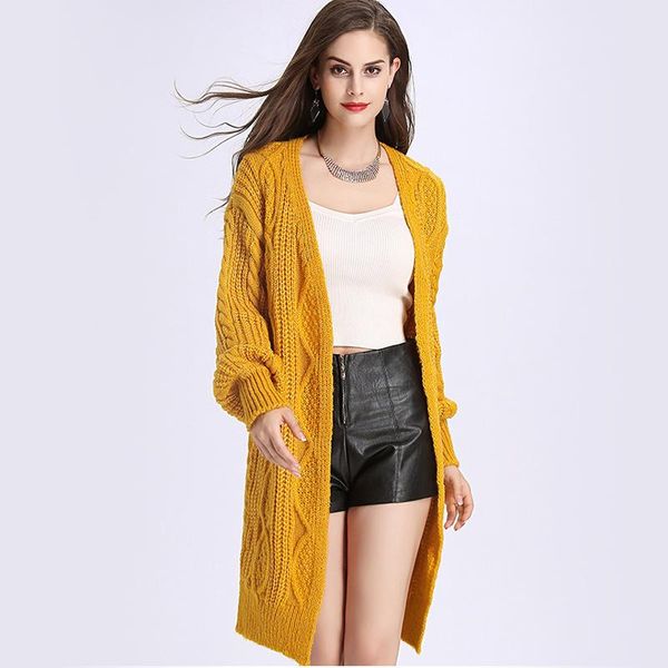 women's sweaters yellow twisted long cardigan women sweater lantern sleeve knitted ribbed loose coat 2021 autumn winter woman outwear, White;black
women's sweaters yellow twisted long cardigan women sweater lantern sleeve knitted ribbed loose coat 2021 autumn winter woman outwear, White;black