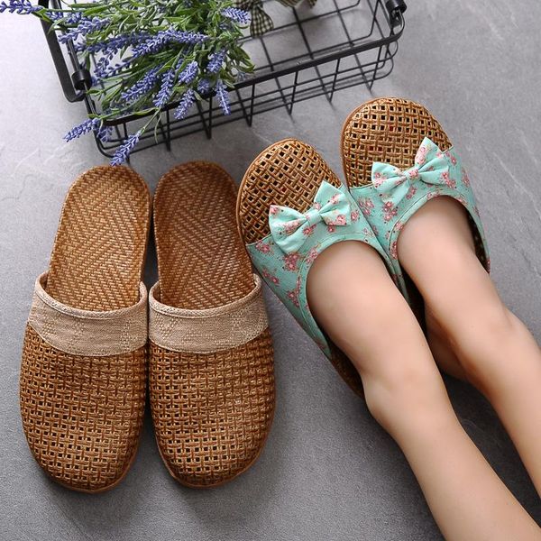 slippers men summer weaving flax home women rustic style refreshing shoes cute bow breathable sandals flat slides, Black
slippers men summer weaving flax home women rustic style refreshing shoes cute bow breathable sandals flat slides, Black