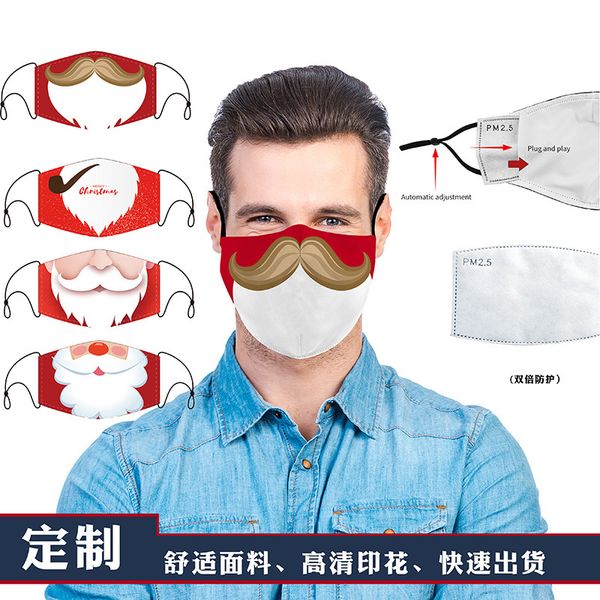 high-quality masks santa claus 3d printed cloth fashion protective dust-proof mask
high-quality masks santa claus 3d printed cloth fashion protective dust-proof mask