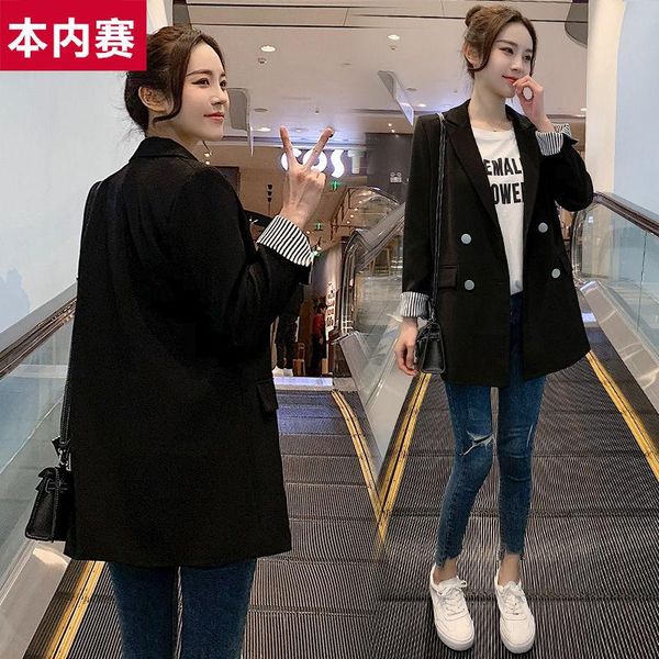 women's suits & blazers blazer women suit jacket black spring and autumn loose-fitting casual veste femme, White;black
women's suits & blazers blazer women suit jacket black spring and autumn loose-fitting casual veste femme, White;black