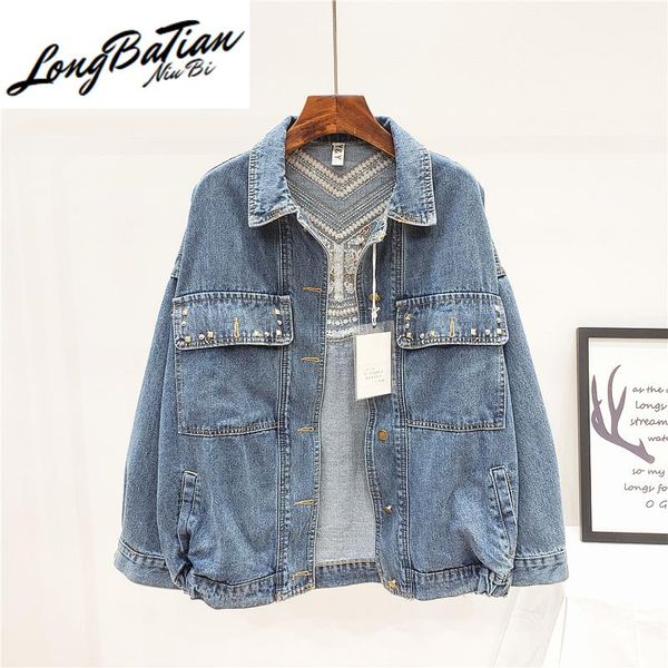 women's jackets korean beading embroidery denim women elegant tassel patch veste femme big size loose chaquetas mujer jeans jacket fema, Black;brown
women's jackets korean beading embroidery denim women elegant tassel patch veste femme big size loose chaquetas mujer jeans jacket fema, Black;brown