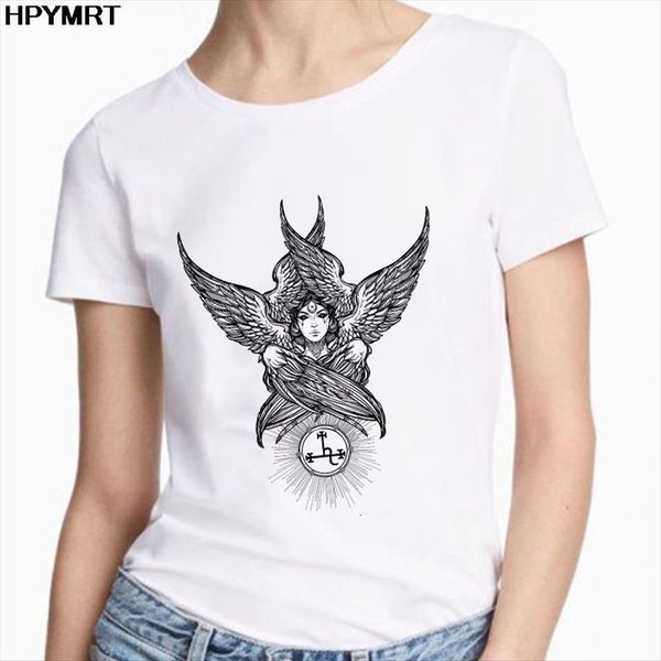classical girl wing printed women t shirt fashion fit all seasons white clothing
classical girl wing printed women t shirt fashion fit all seasons white clothing