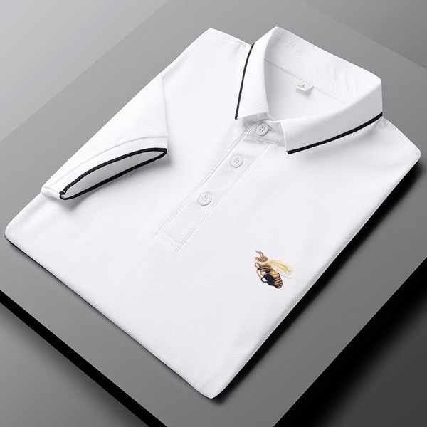 men's polos 2021 fashion bee embroidery business casual shirts summer short sleeve shirt white tee blouse mens clothing, White;black
men's polos 2021 fashion bee embroidery business casual shirts summer short sleeve shirt white tee blouse mens clothing, White;black