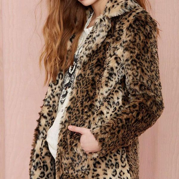 women's fur & faux leopard color jacket 2021 clothing fluffy coat warm winter street fashion europe and america especially female, Black
women's fur & faux leopard color jacket 2021 clothing fluffy coat warm winter street fashion europe and america especially female, Black