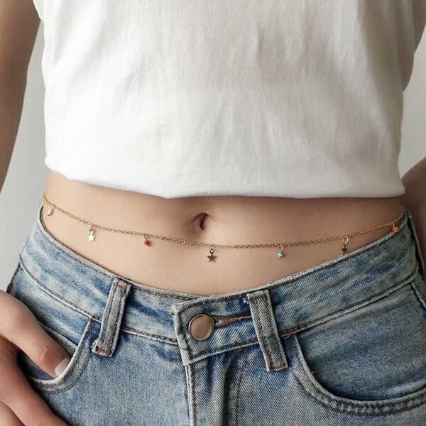 bohemia star belly chain bikini waist link necklaces belt chains for women 2021 trendy y2k female summer body jewelry p0811, Silver
bohemia star belly chain bikini waist link necklaces belt chains for women 2021 trendy y2k female summer body jewelry p0811, Silver