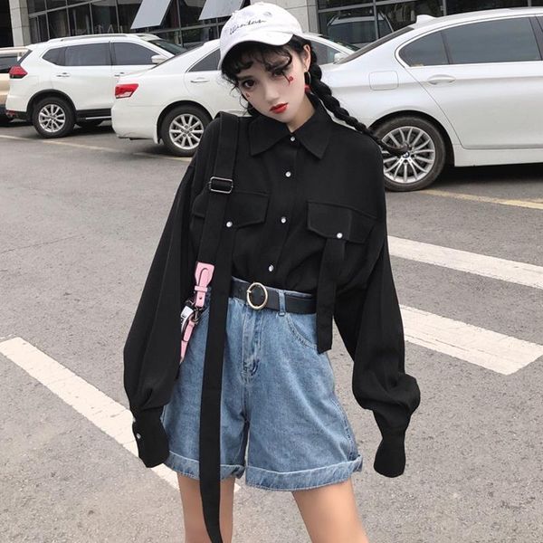 harajuku women shirts vintage gothic cap sleeve japanese punk style street long sleeve korean black hip hop darkness female blouse, White
harajuku women shirts vintage gothic cap sleeve japanese punk style street long sleeve korean black hip hop darkness female blouse, White
