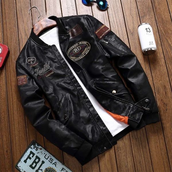 men's coat 2019 new pu leather jacket youth korean fashion student spring and autumn top, Black;brown
men's coat 2019 new pu leather jacket youth korean fashion student spring and autumn top, Black;brown