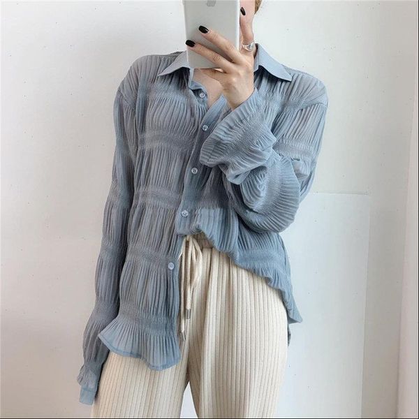 casual folds alternate elegant women blouses regular 2021 new design loose slender full sleeves shirts female, White
casual folds alternate elegant women blouses regular 2021 new design loose slender full sleeves shirts female, White