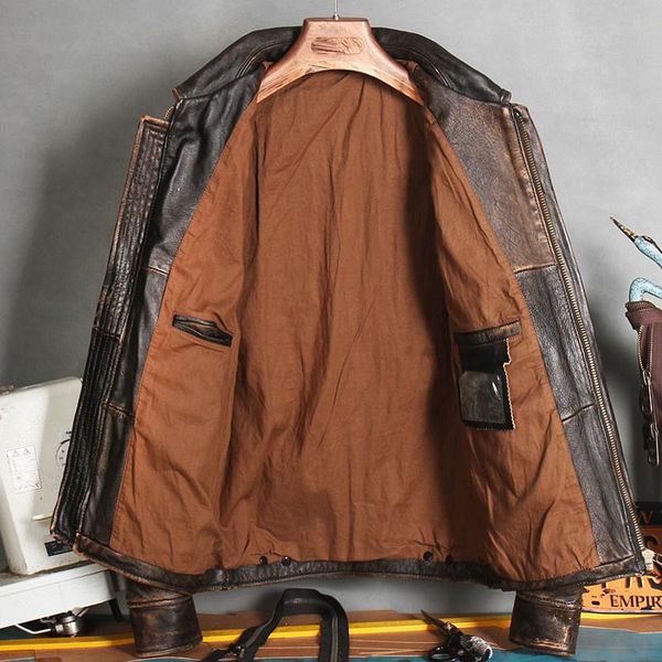 men's leather & faux 2021 vintage brown military style genuine pilot jacket plus size 4xl real natural cowhide autumn slim fit aviation, Black
men's leather & faux 2021 vintage brown military style genuine pilot jacket plus size 4xl real natural cowhide autumn slim fit aviation, Black