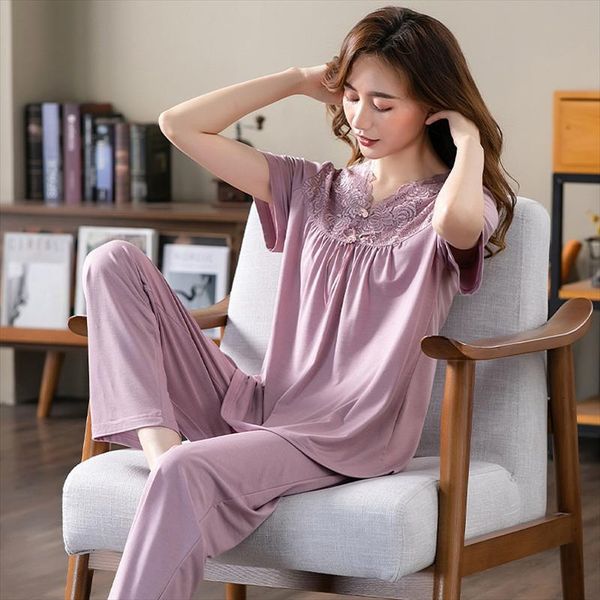pajama sets modal cotton pijamas womens sleepwears mujer short sleeve summer nightwear femme 2 pieces lace homewear xxxl, Black;red
pajama sets modal cotton pijamas womens sleepwears mujer short sleeve summer nightwear femme 2 pieces lace homewear xxxl, Black;red