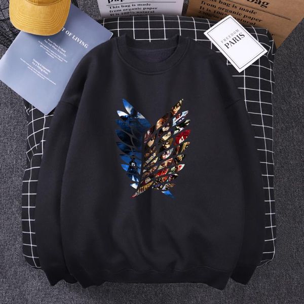 men's hoodies & sweatshirts attack on titan print hoody mens fashion loose streetwear 2021 autumn spring fleece warm pullover woman top, Black
men's hoodies & sweatshirts attack on titan print hoody mens fashion loose streetwear 2021 autumn spring fleece warm pullover woman top, Black