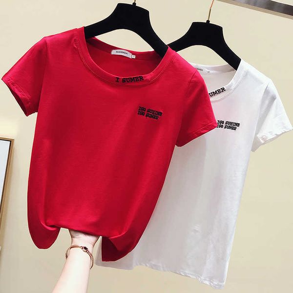 verhellen igo sumbr letter t-shirt women korean style summer fashion harajuku short sleeve white tee shirt female 210706
verhellen igo sumbr letter t-shirt women korean style summer fashion harajuku short sleeve white tee shirt female 210706